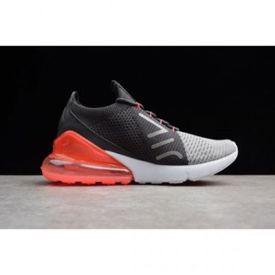 Nike Air Max 270 Flyknit Siyah / Gri / Turuncu Koşu Ayakkabısı Türkiye - 7J806TR4